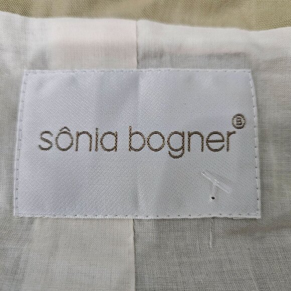 Sonia Bogner Beige Asymmetrical Zip Moto Jacket US 8 Medium EUC! - Picture 8 of 12